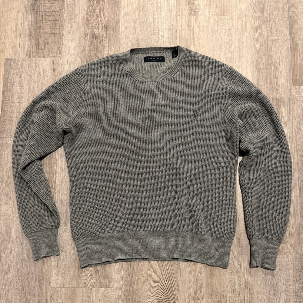Allsaints Charcoal Rias Crewneck Sweater